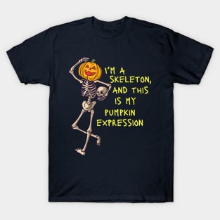 pumpkin head skeleton T-Shirt